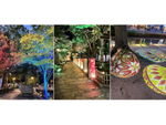 夜祭をイメージしたライティングのなかを浴衣でまち歩き　岡山市にて西川緑道公園ライトアップ「西川夏あかり」7月20日～8月31日開催
